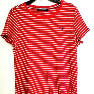 Tommy Hilfiger striped red t-shirt dress size XL